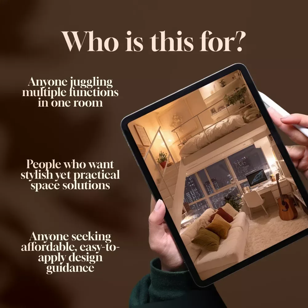 Room Layout Templates for Multi-Functional Spaces | Digital Guide for Studio Apartments, Home Office, Living-Dining Combos & Small Space Interior Design
