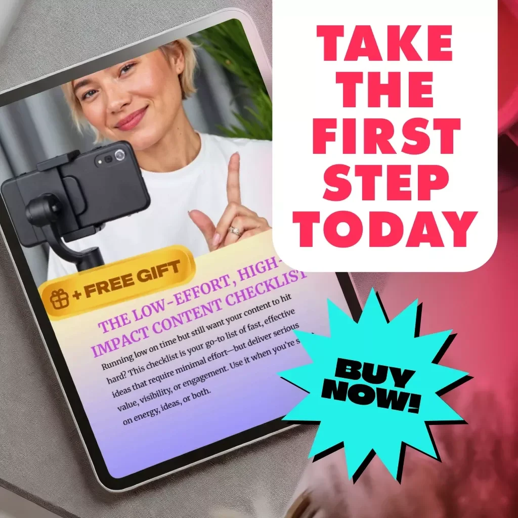The Low-Effort, High-Impact Content Checklist | Digital Download Guide for Creators, Coaches & Small Business Owners | Fast Content Ideas & Social Media Growth Tool