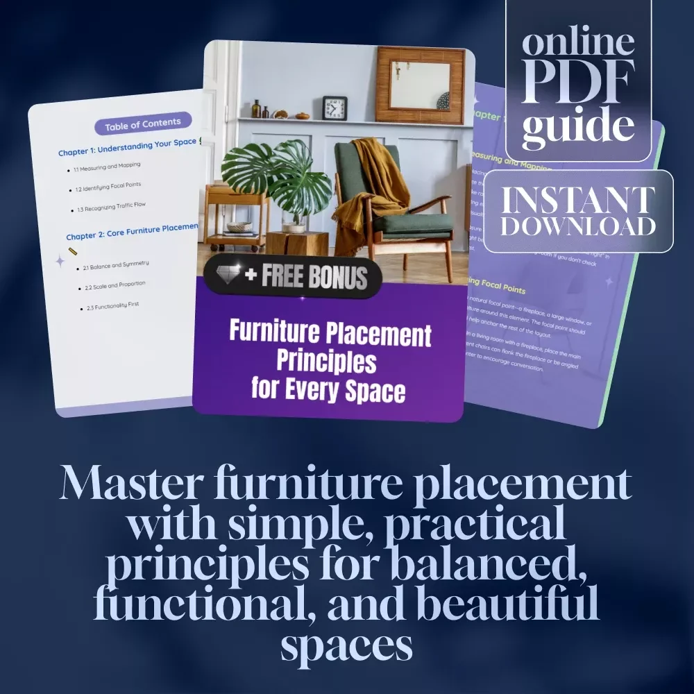 Furniture Placement Principles for Every Space | Interior Design Guide | Digital Download eBook for Home Decor, Room Layout, and AI-Powered Styling