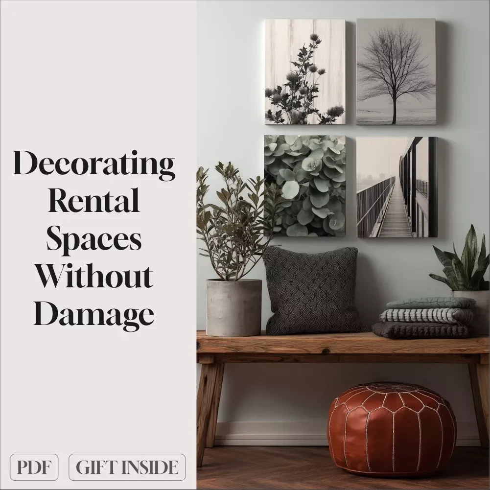 Decorating Rental Spaces Without Damage | Digital Guide for Renters | Damage-Free Decorating, DIY Ideas & Temporary Solutions