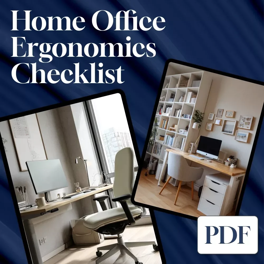 Home Office Ergonomics Checklist | Digital Download | Workspace Setup, Desk & Posture Guide, Monitor Positioning, Lighting & Breaks