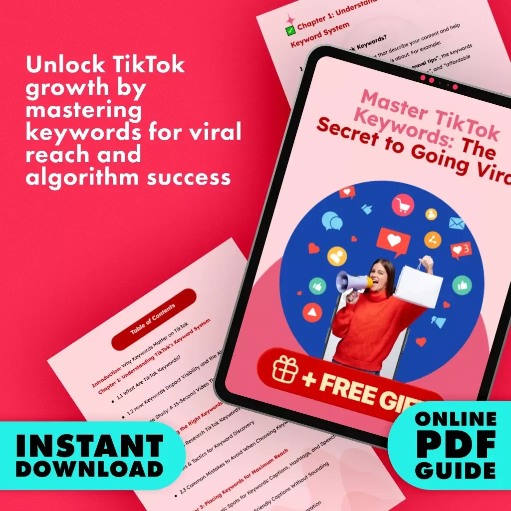 Master TikTok Keywords: The Secret to Going Viral | TikTok Marketing Guide | Digital Download for Creators & Small Businesses | How to Use Keywords on TikTok to Boost Views