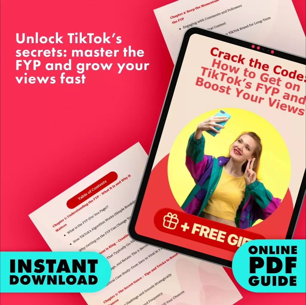 Crack the Code: How to Get on TikTok’s FYP and Boost Your Views | Digital Guide for Creators, eBook, Viral Growth Checklist, How to Get on the FYP