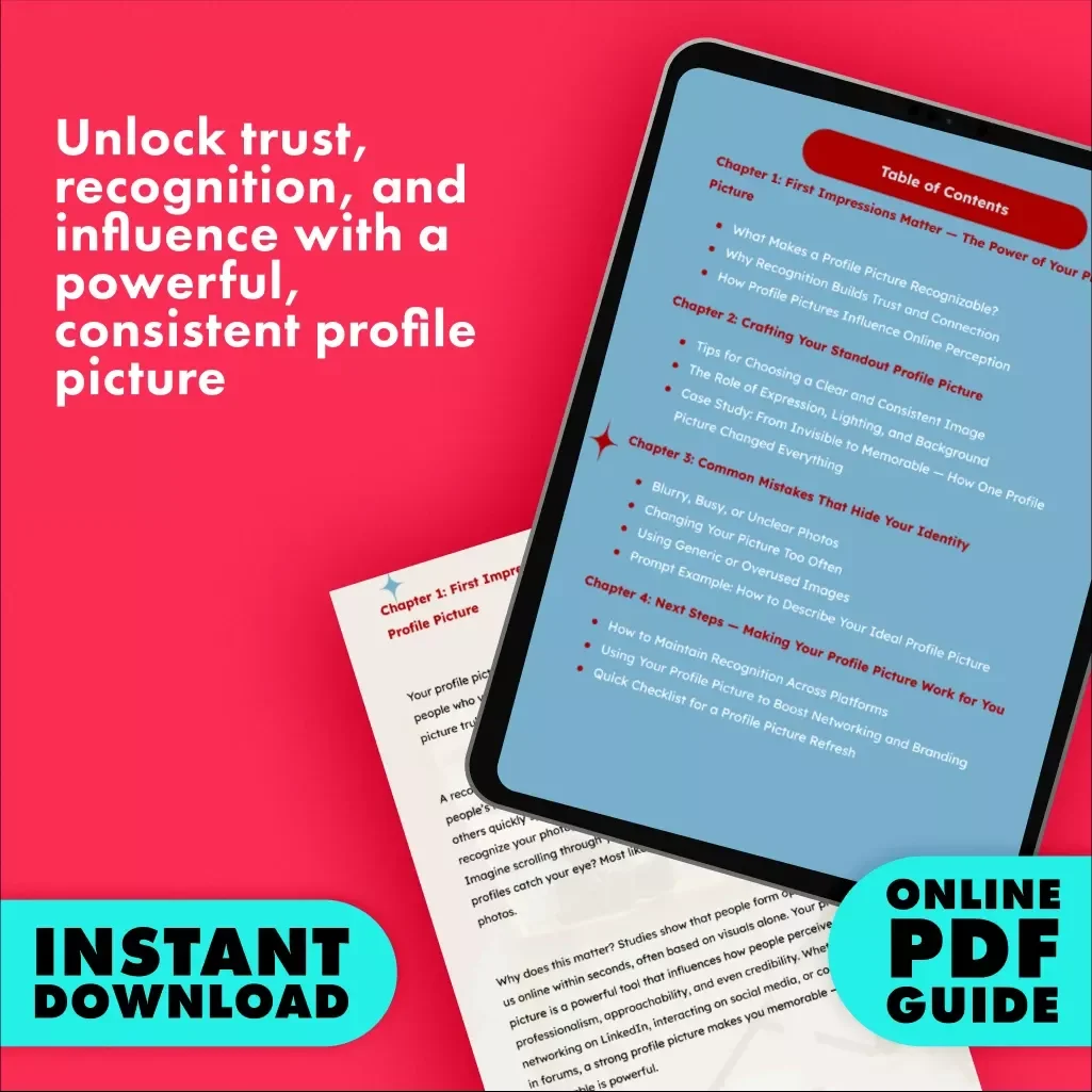 Picture Perfect: Why a Recognizable Profile Picture Unlocks Your Personal and Professional Power | Digital Guide on The Importance of Having a Recognizable Profile Picture for Branding, Networking & Online Success