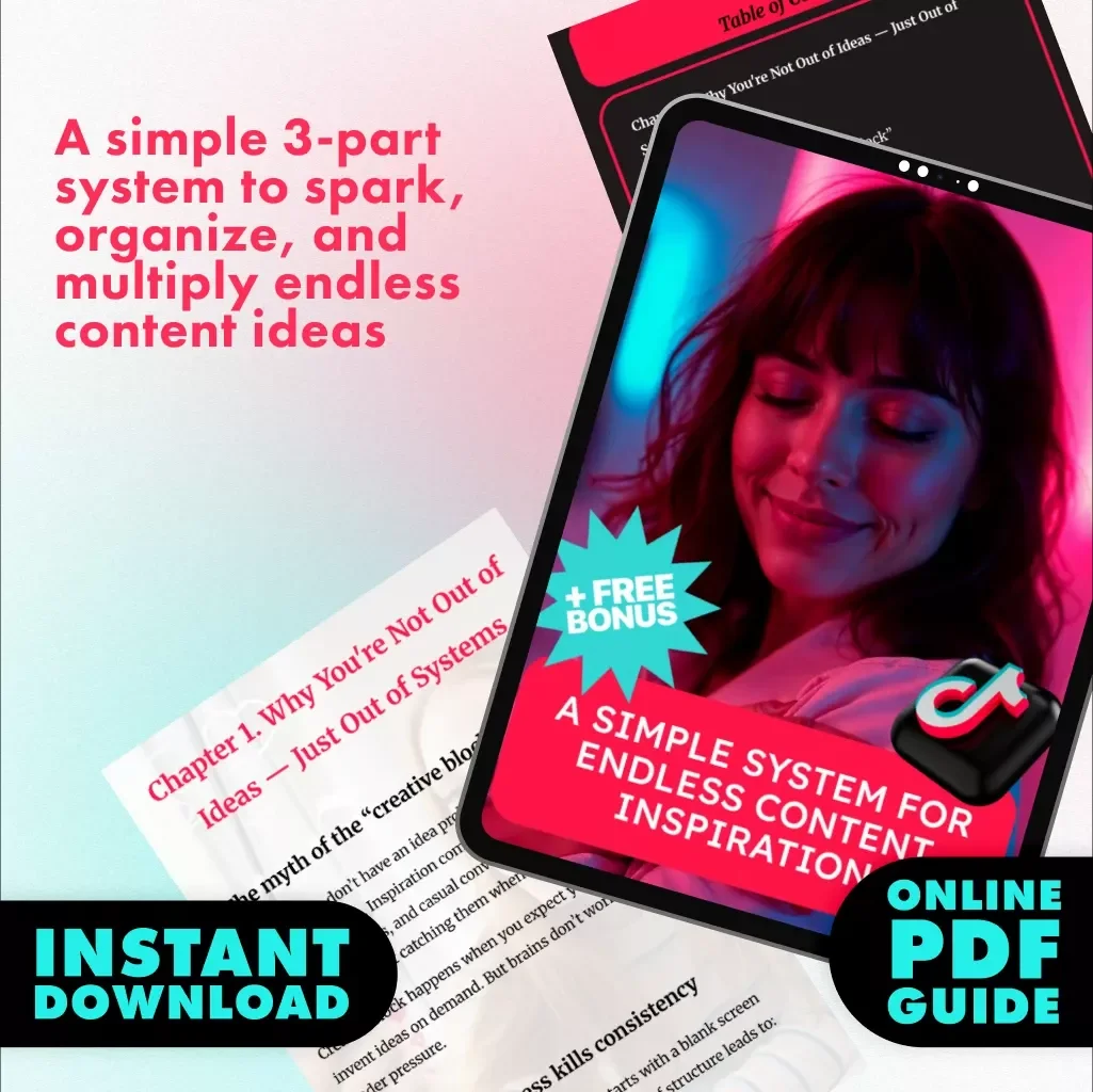 A Simple System for Endless Content Inspiration | Digital Guide | The 3-part system for endless ideas for Creators, Bloggers & Entrepreneurs