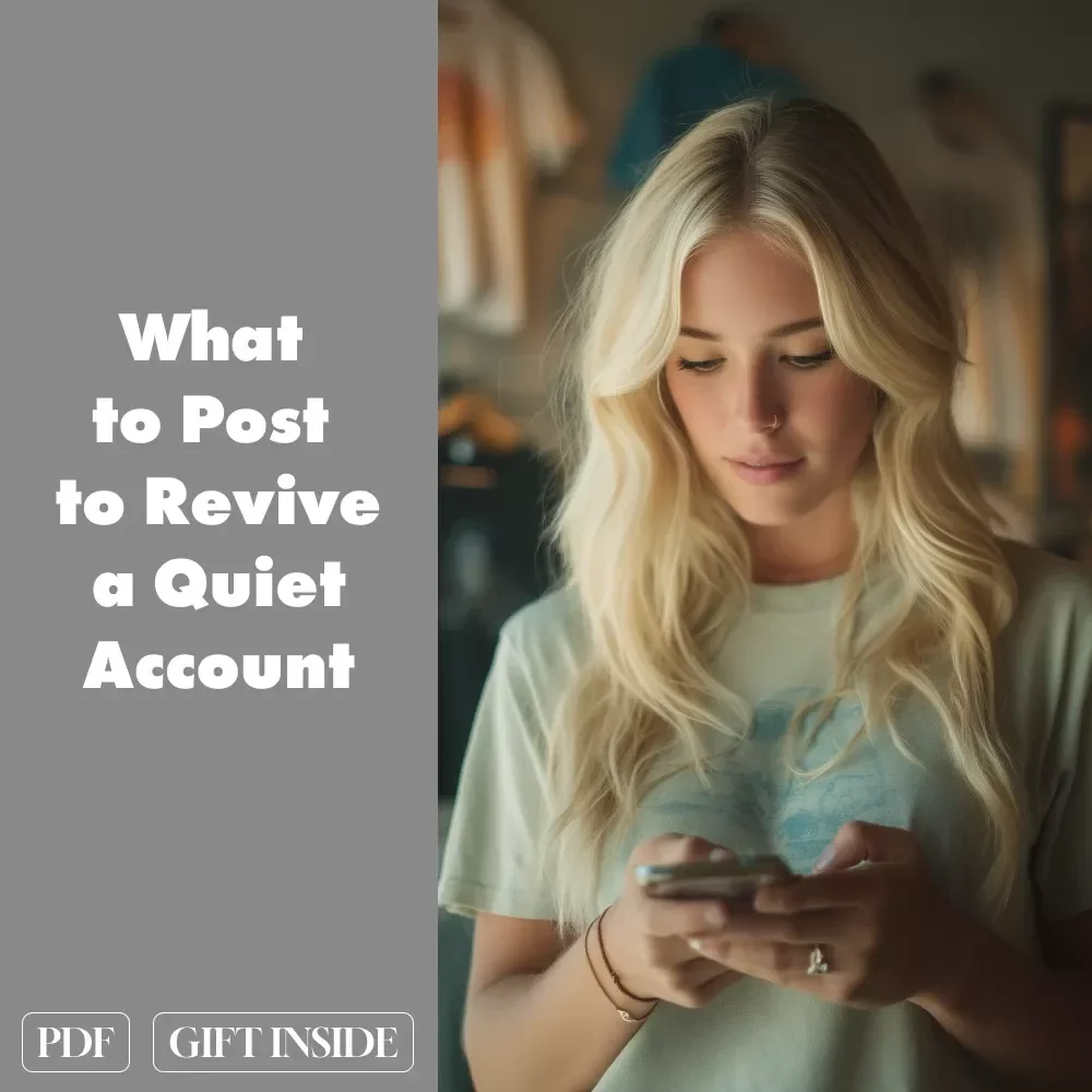 What to Post to Revive a Quiet Account | Social Media Revival Guide | Digital Download for Creators, Coaches & Small Business Owners