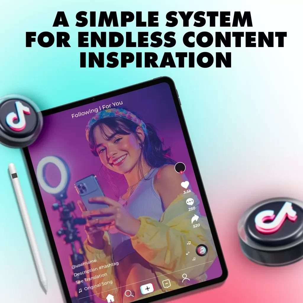 A Simple System for Endless Content Inspiration | Digital Guide | The 3-part system for endless ideas for Creators, Bloggers & Entrepreneurs