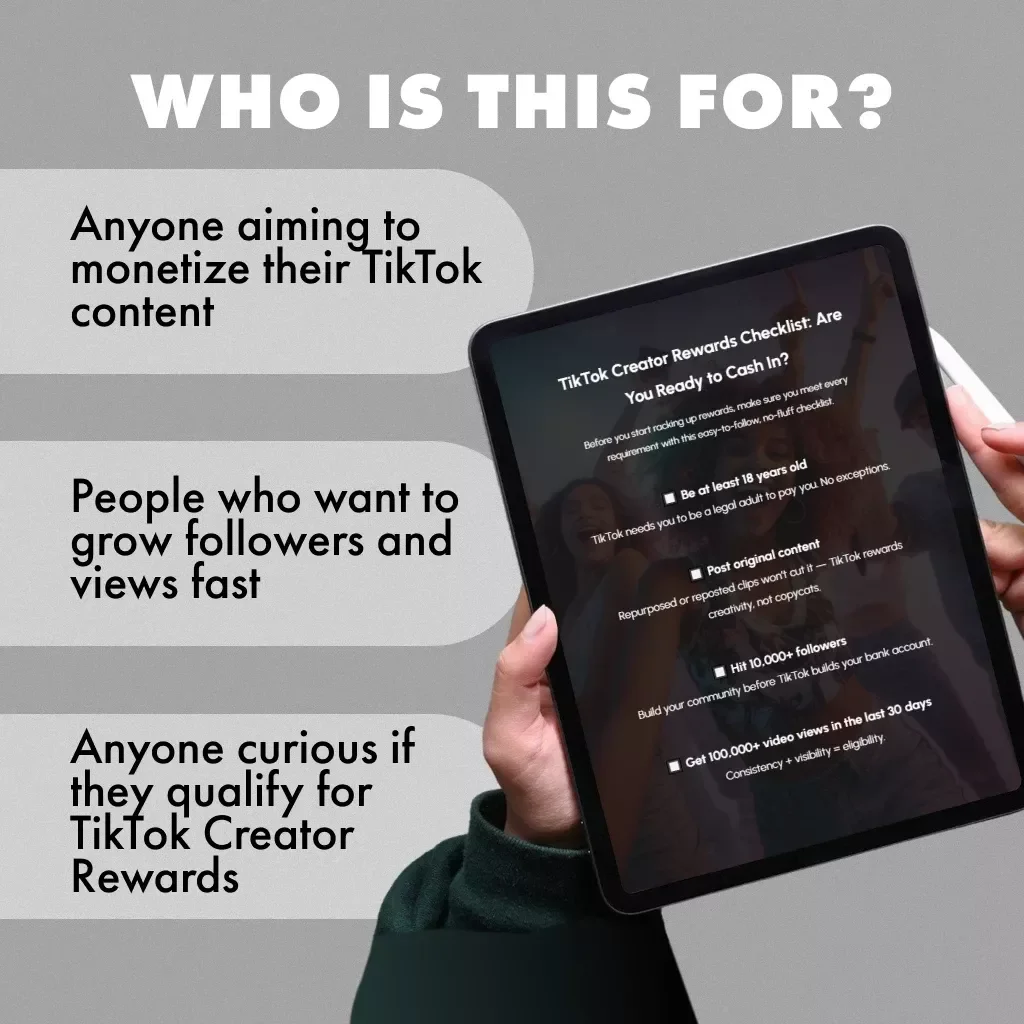 TikTok Creator Rewards Checklist: Are You Ready to Cash In | Digital Download Guide for TikTok Creator Rewards Program Requirements, Eligibility & Monetization Tips