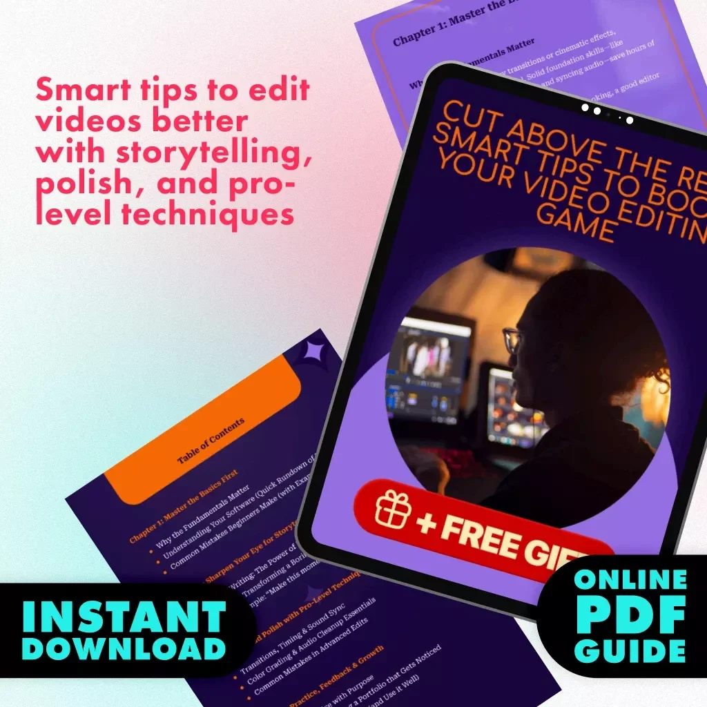 Cut Above the Rest: Smart Tips to Boost Your Video Editing Game | Video Editing Guide | Digital Download for Filmmakers, Creators & Editors | Tips for Improving Your Video Editing Skills
