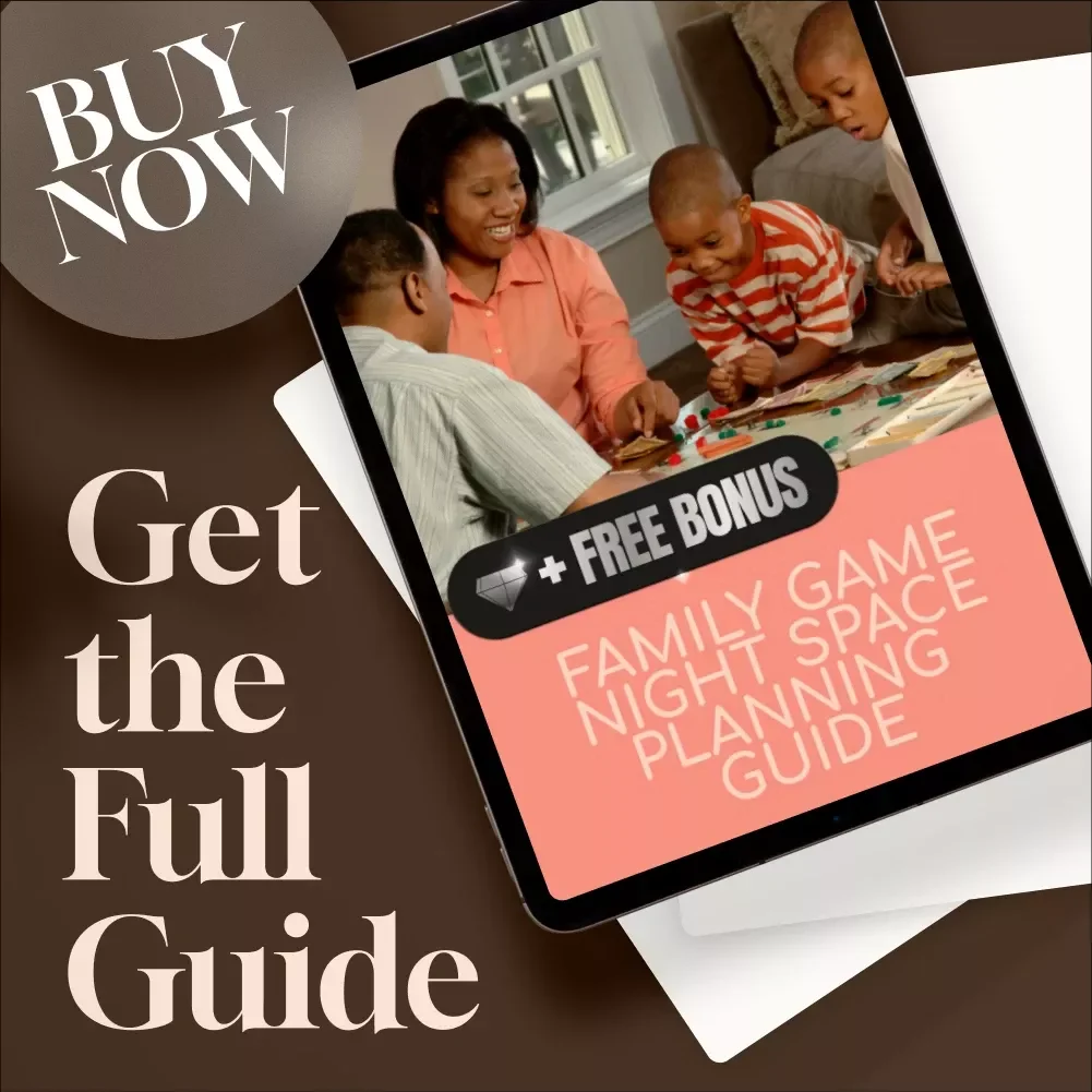 Family Game Night Space Planning Guide | Digital Download eBook for Game Room Setup, Comfort, and Fun Home Entertainment