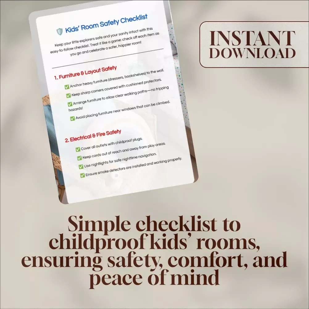 Kids’ Room Safety Checklist | Childproofing Guide | Printable eBook | Baby Proof Home Safety | Toddler Safety Tips | Digital Download