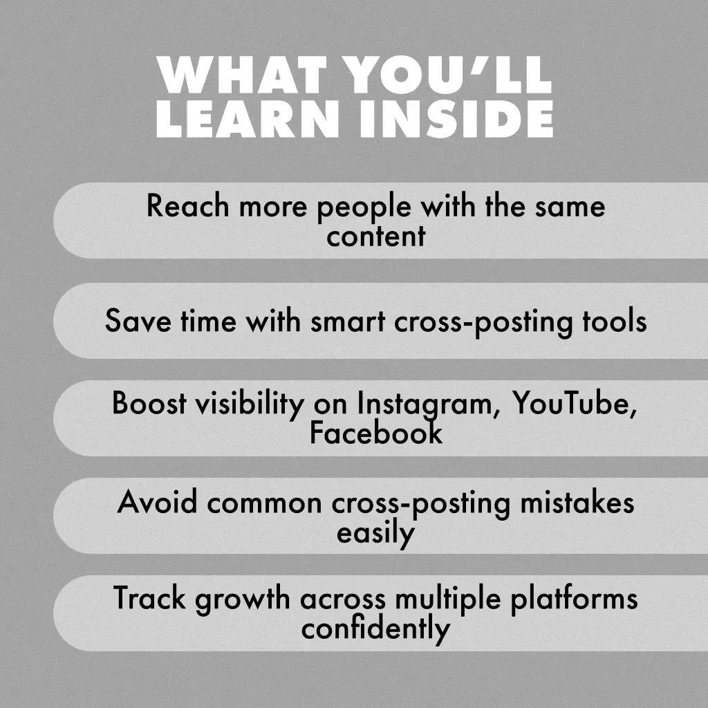 Double the Reach: Mastering TikTok Cross-Posting for Maximum Impact | Social Media Marketing Guide for Creators & Entrepreneurs | Digital Download eBook & Checklist