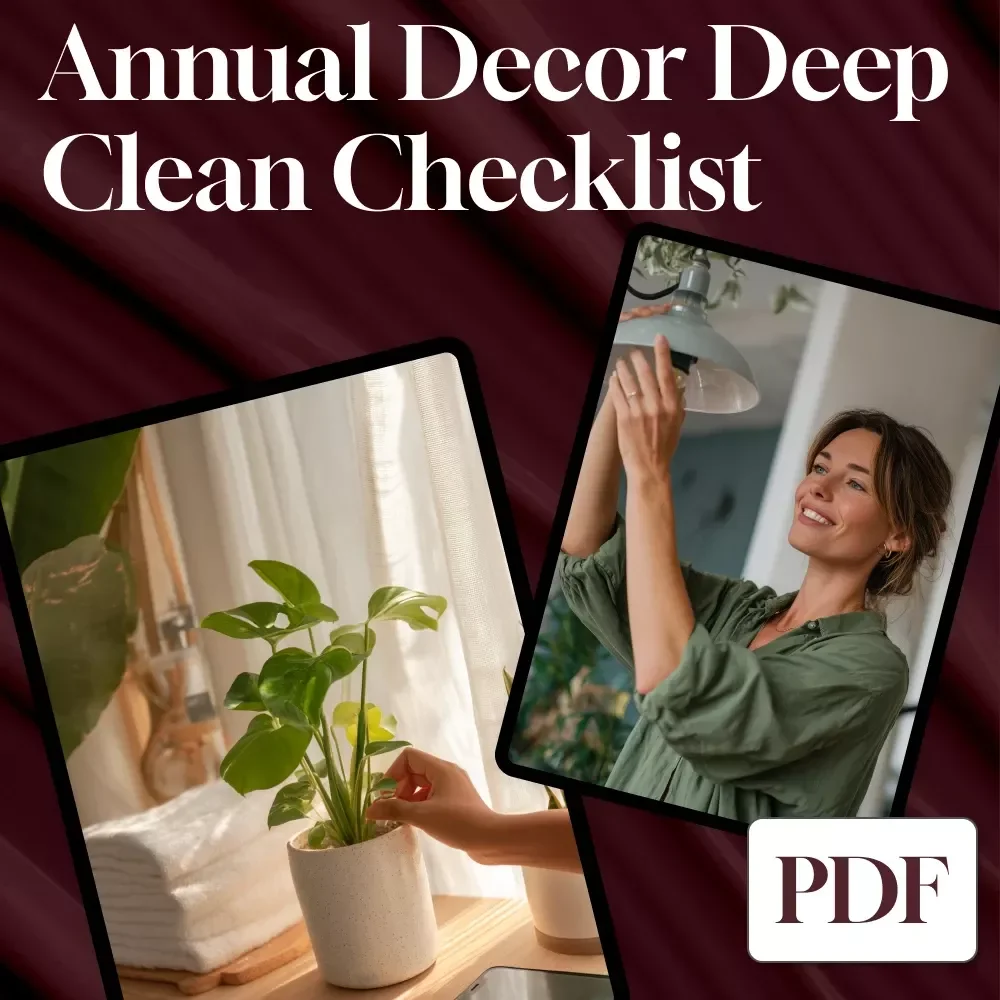 Annual Decor Deep Clean Checklist | Printable Home Cleaning Guide | Digital Download eBook for Seasonal Refresh & Decluttering