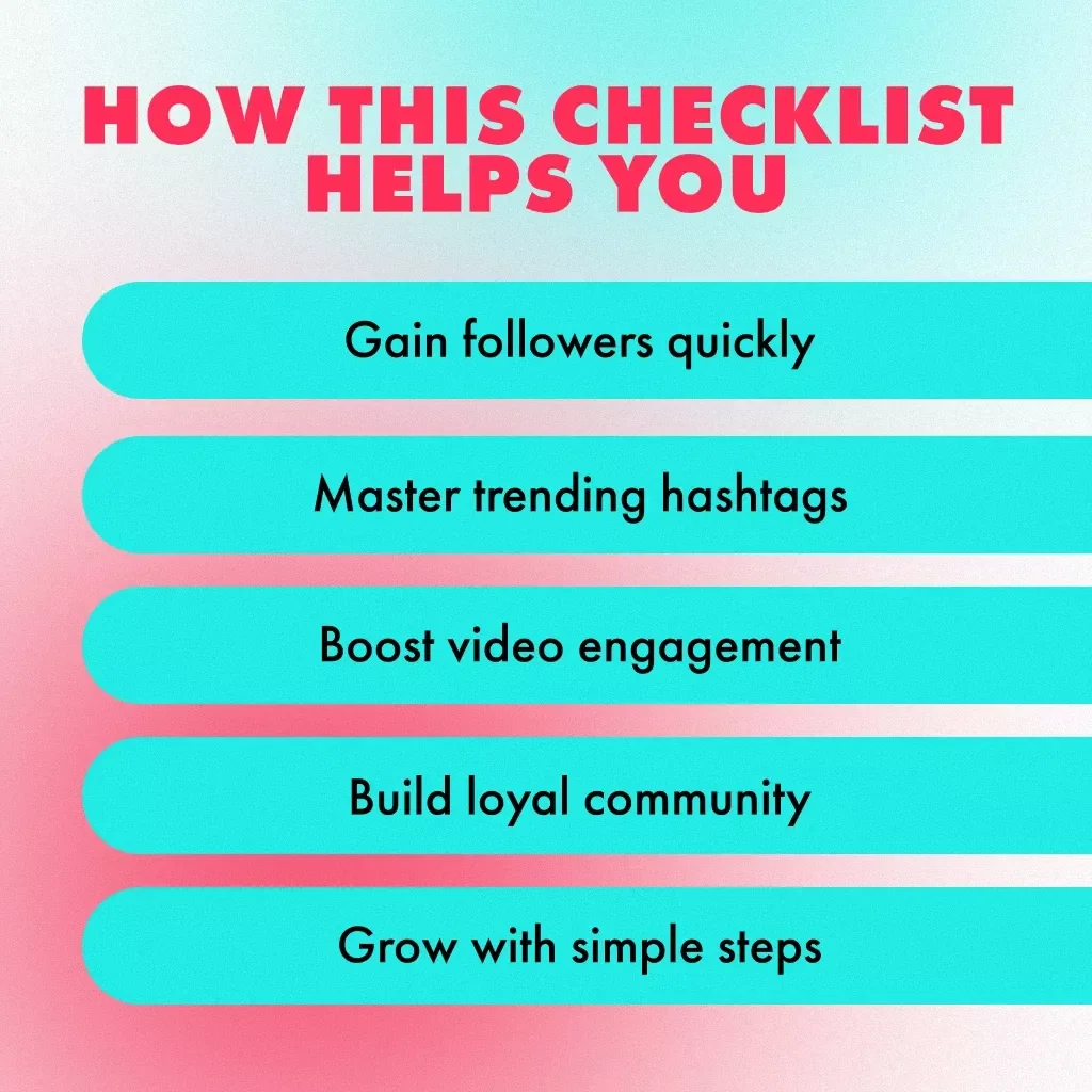 30 Days to TikTok Fame: Your Ultimate Growth Challenge! | 30-Day TikTok Growth Challenge Checklist for Daily Tasks to Gain Followers Fast
