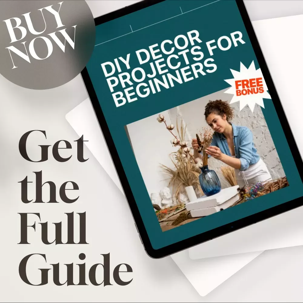 DIY Decor Projects for Beginners | Digital Download Guide | Home Decor Ideas, Upcycled Crafts, Wooden Shelves, Throw Pillows & AI Design Inspiration