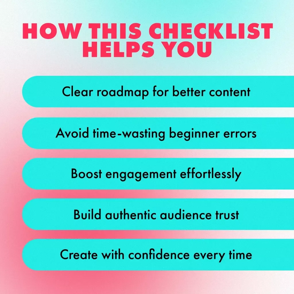 The Rookie Content Blunders Checklist | Digital Download | Common Content Mistakes Beginners Make | eBook Style Guide for New Creators