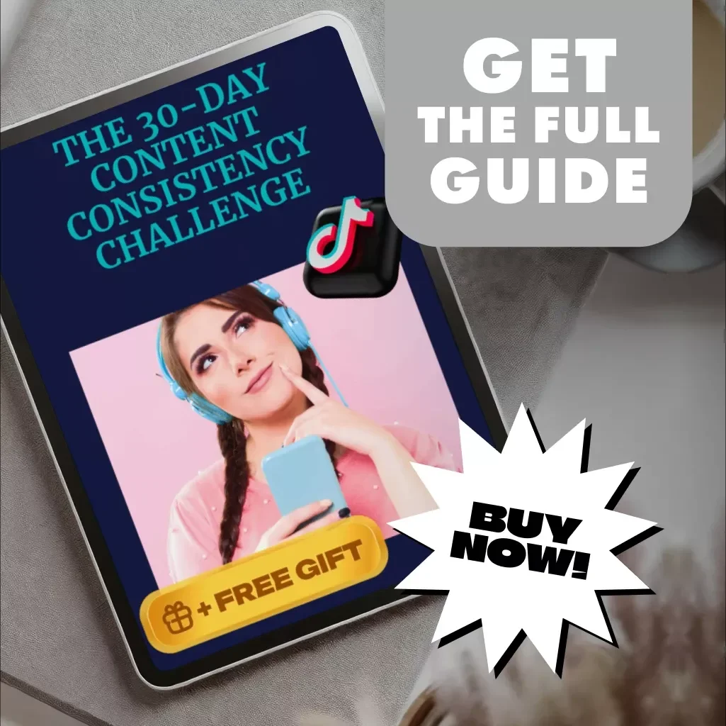 The 30-Day Content Consistency Challenge | Digital Guide for Content Creators, eBook, Social Media Posting Planner & Productivity Checklist