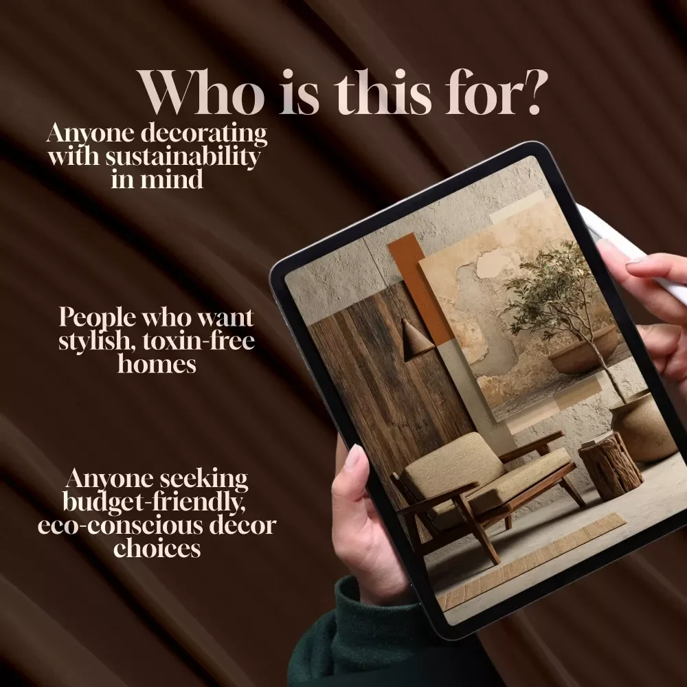 Eco-Friendly Decor Materials Checklist | Sustainable Home Decor Guide | Digital Download for Green Living and Interior Design