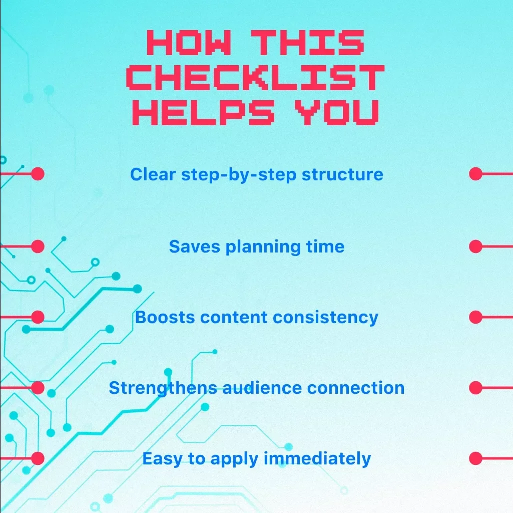 How to Build a Simple Content Series Checklist | Digital Download Guide for Bloggers, Creators & Small Businesses | Content Marketing Strategy