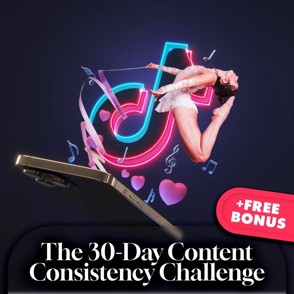 The 30-Day Content Consistency Challenge | Digital Guide for Content Creators, eBook, Social Media Posting Planner & Productivity Checklist