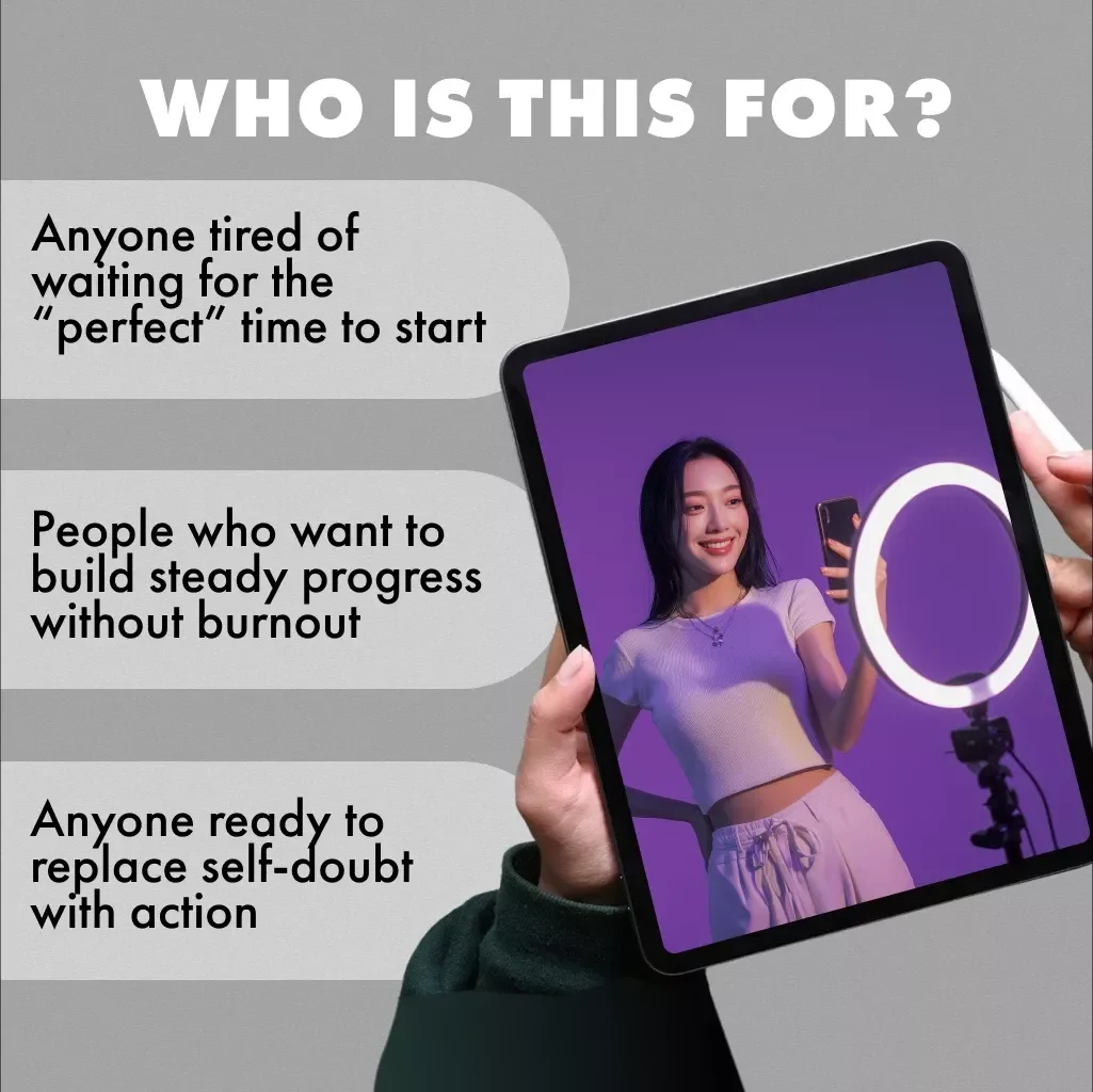 The Power of Showing Up: Why Consistency Always Wins Over Perfection | Digital Guide, eBook, Checklist | Self Growth & Productivity Tool