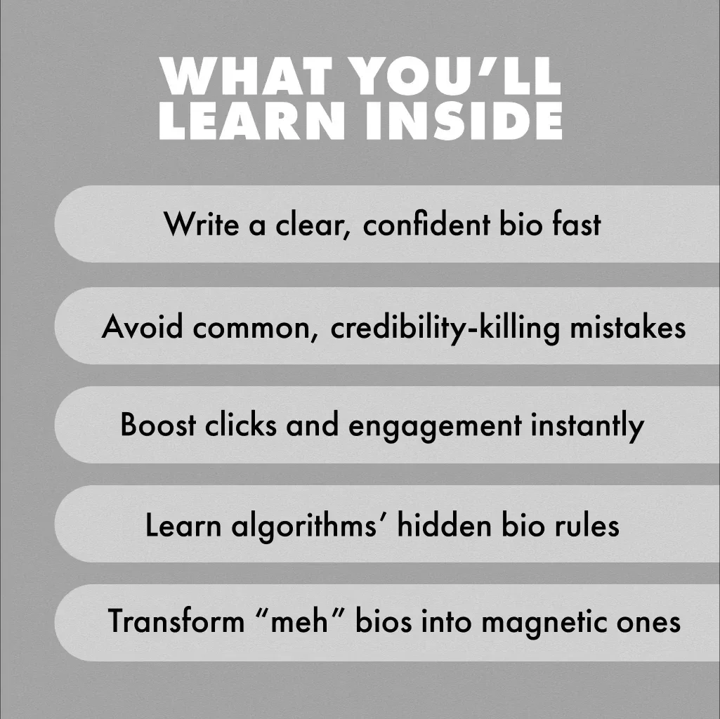 Why Your Bio Matters More Than You Think | Digital Guide for Entrepreneurs, Creatives & Professionals | eBook Download