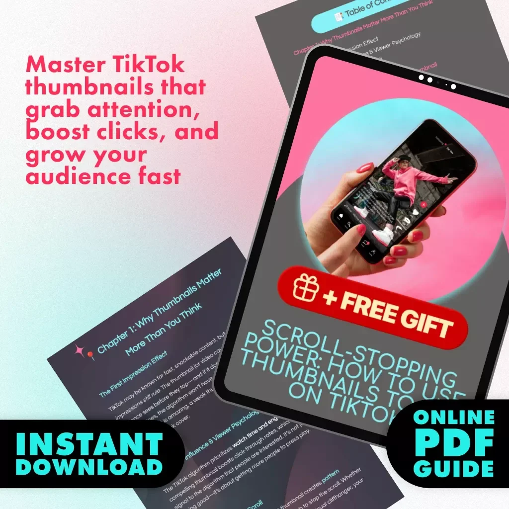 Scroll-Stopping Power: How to Use Thumbnails to Win on TikTok | Digital Download Guide for Content Creators, eBook on TikTok Marketing, Social Media Strategy Checklist