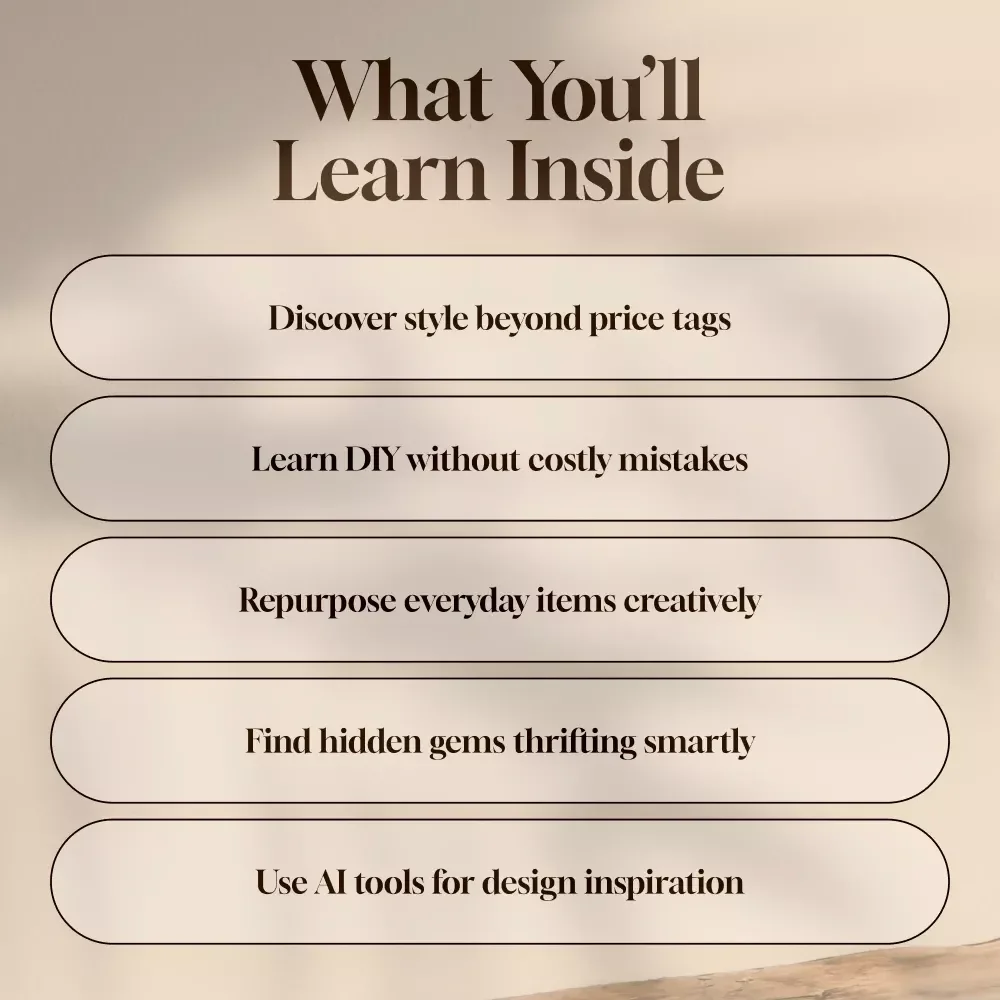 Decorating on a Budget: Stylish Hacks | Digital Download Guide for Affordable Home Makeover, DIY Ideas, Thrift Shopping Secrets, AI Decorating Tools & Budget-Friendly Inspiration