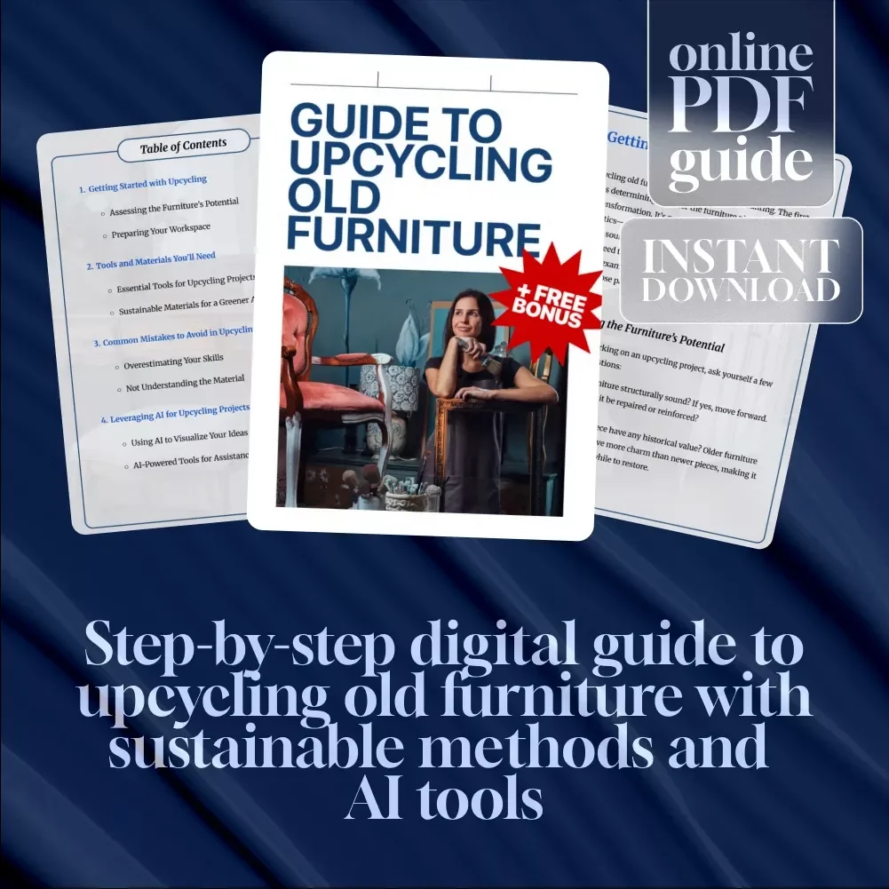 Guide to Upcycling Old Furniture | DIY eBook for Beginners | Sustainable Home Decor | Digital Download Checklist & Step-by-Step Guide