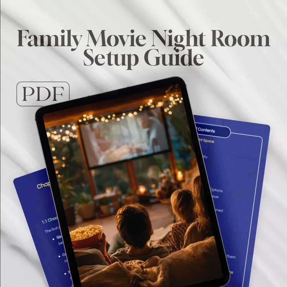 Family Movie Night Room Setup Guide | Digital Download Home Theater Ideas, DIY Checklist & eBook for Cozy Family Movie Nights