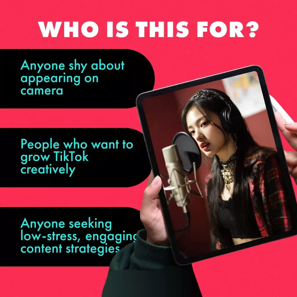 Creative Ways to Engage Without Showing Your Face | Faceless TikTok Ideas Guide for Viral Video Success | Digital Download eBook & Checklist