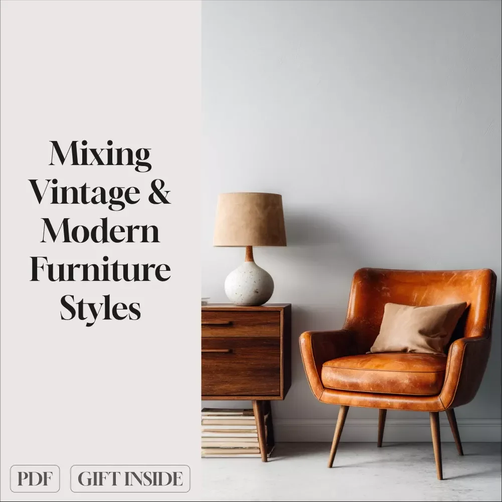 Mixing Vintage & Modern Furniture Styles Guide | Interior Design Tips | Digital Download eBook for Home Styling & Room Makeovers