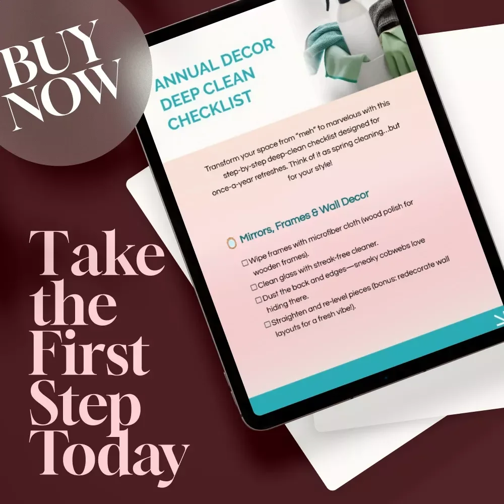 Annual Decor Deep Clean Checklist | Printable Home Cleaning Guide | Digital Download eBook for Seasonal Refresh & Decluttering