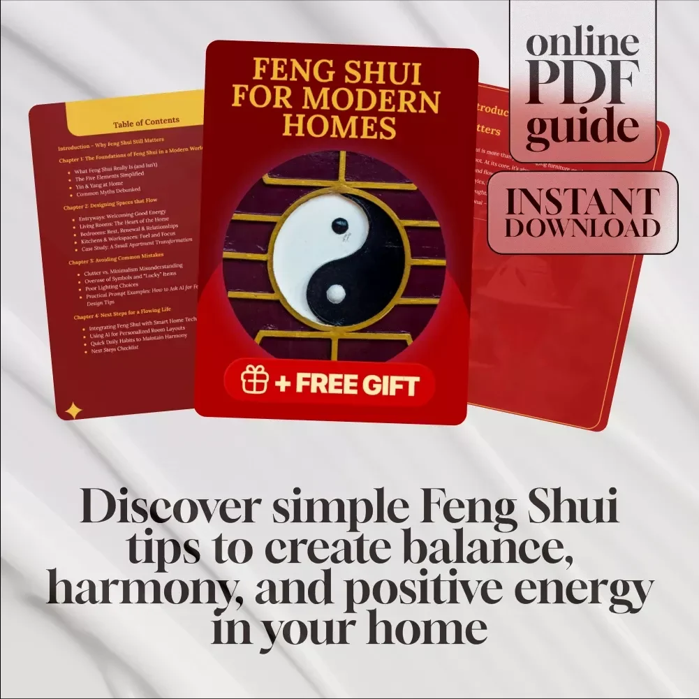Feng Shui for Modern Homes | Digital Guide to Balance, Harmony & Energy Flow | eBook Download for Modern Living, Interior Design & Home Decor