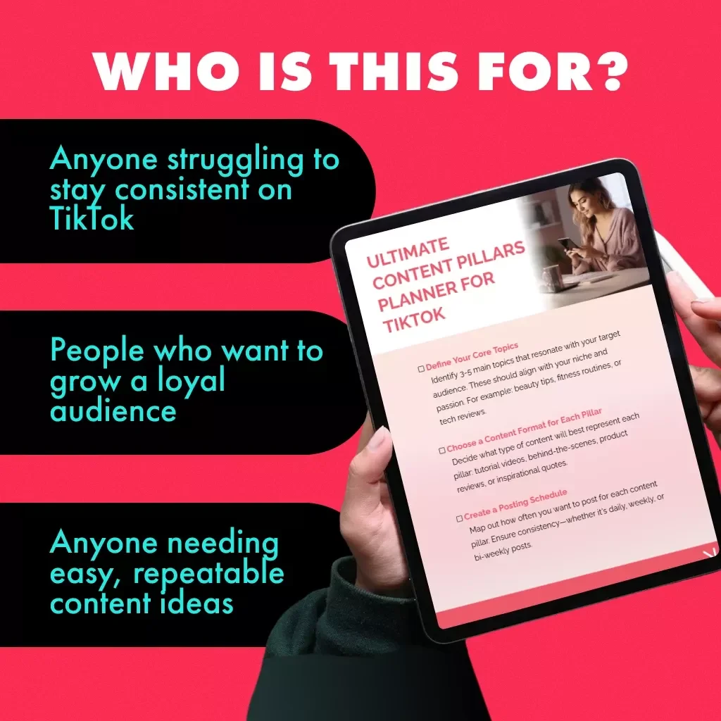 Ultimate Content Pillars Planner for TikTok | Printable Digital Checklist for Creators, Influencers & Small Business Growth Strategy