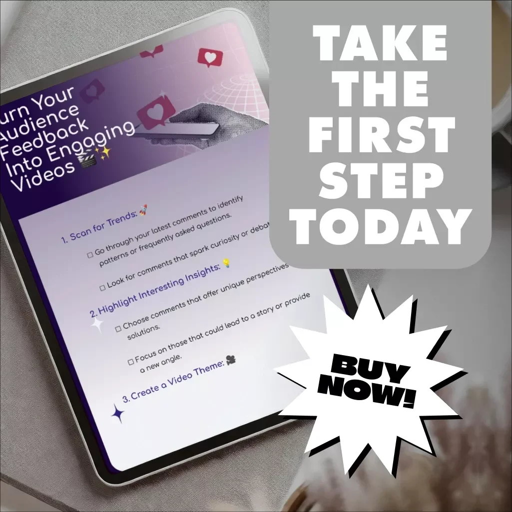 Turn Your Audience Feedback Into Engaging Videos | How to turn comments into new videos | Digital Checklist for Content Creators, Coaches & Entrepreneurs
