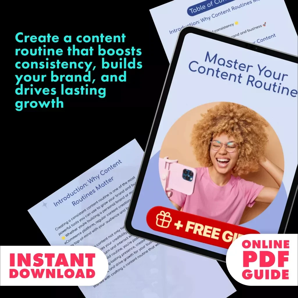 Master Your Content Routine | Digital Guide for Entrepreneurs, Creators & Small Business Owners | How to Build a Content Routine That Sticks