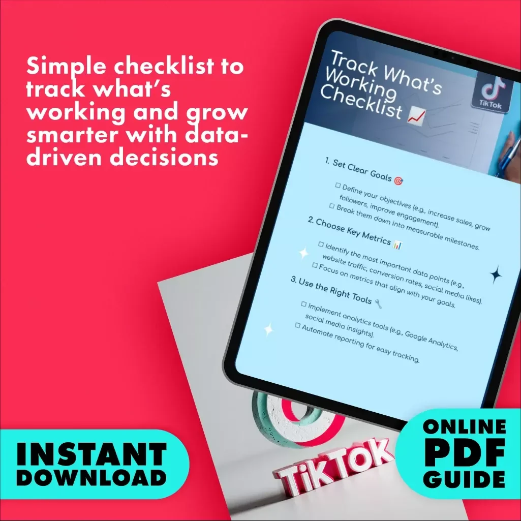 Track What’s Working Checklist | Digital Download | How to Track What’s Working Guide for Entrepreneurs, Small Business Owners, and Content Creators