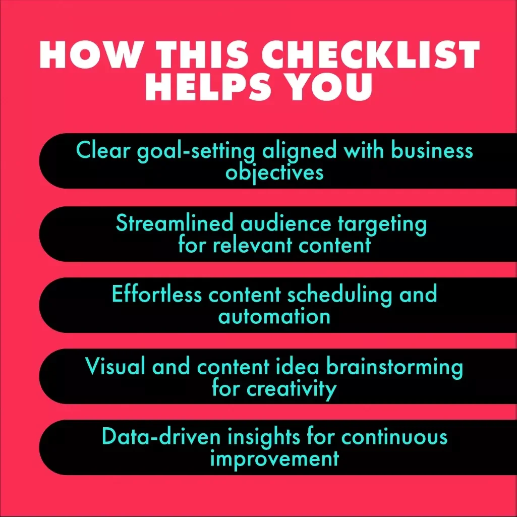 Content Calendar Checklist - Ultimate Content Calendar Kit for Planning & Strategy