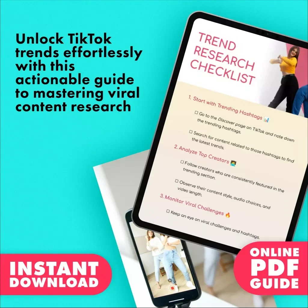 Trend Research Checklist for TikTok - A Digital Guide to Discovering the Latest Trends