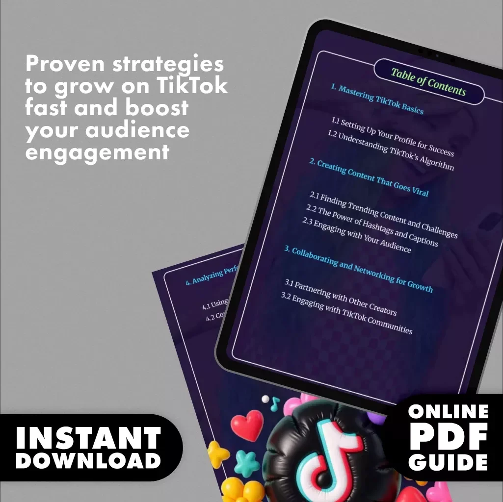 Fast-Track Your TikTok Growth | How to Grow on TikTok Fast Guide for Creators, Influencers & Businesses | Digital Download eBook & Checklist