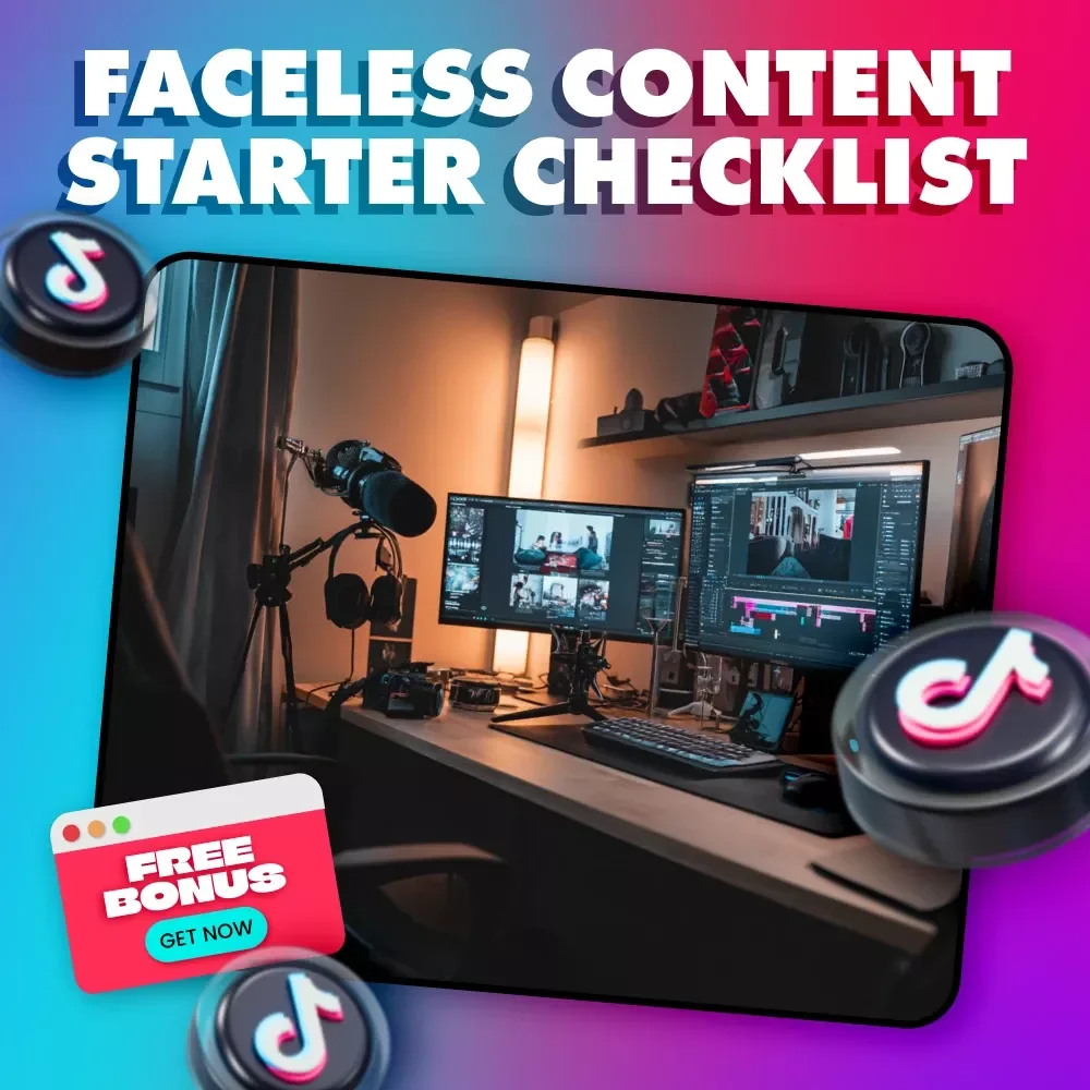 Faceless Content Starter Checklist | Digital Download Guide | Faceless Content Starter Kit for Beginners, eBook & Social Media Growth