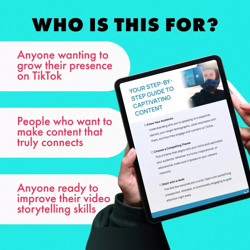 Your Step-by-Step Guide to Captivating Content | TikTok Storytelling Workbook | Digital Checklist for Engaging Videos, Hooks, Story Arcs & Authentic Content Creation
