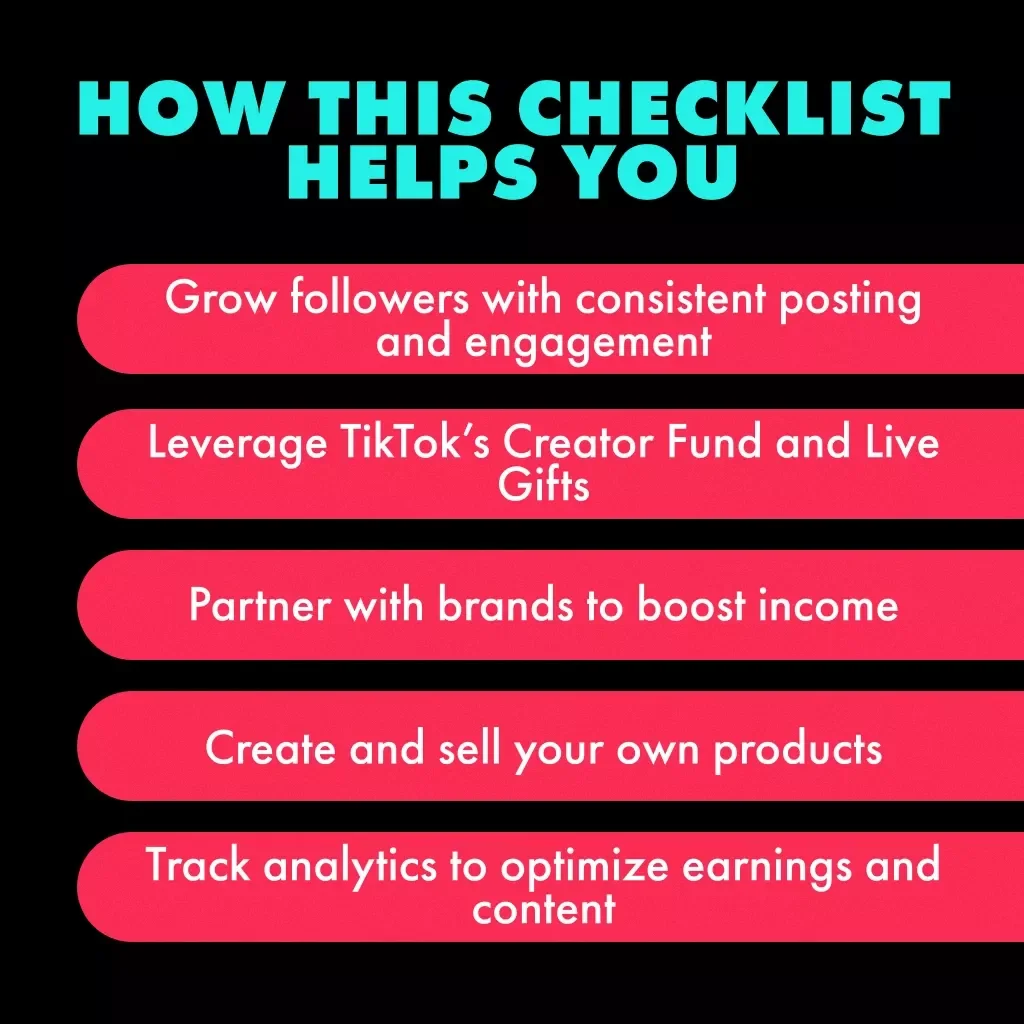 How Much Can You Make on TikTok Checklist: A Step-by-Step Guide to Unlocking TikTok’s Earning Potential