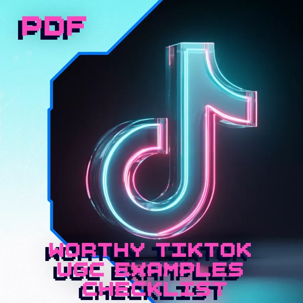 Worthy TikTok UGC Examples Checklist | Digital Download Guide for Creators, Content Ideas for UGC Portfolio, TikTok Content Inspiration, eBook + Checklist