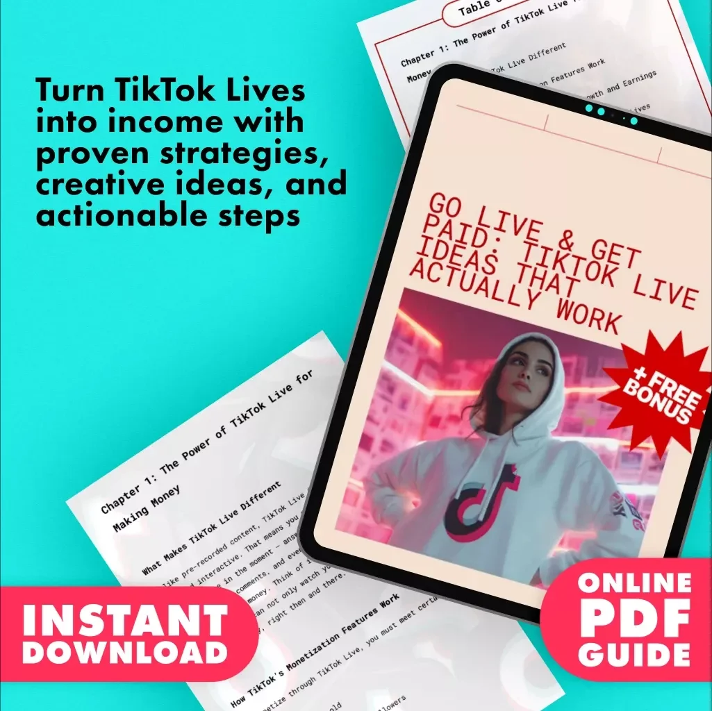Go Live & Get Paid: TikTok Live Ideas That Actually Work | Monetize TikTok Live | Digital Guide for Creators & Influencers
