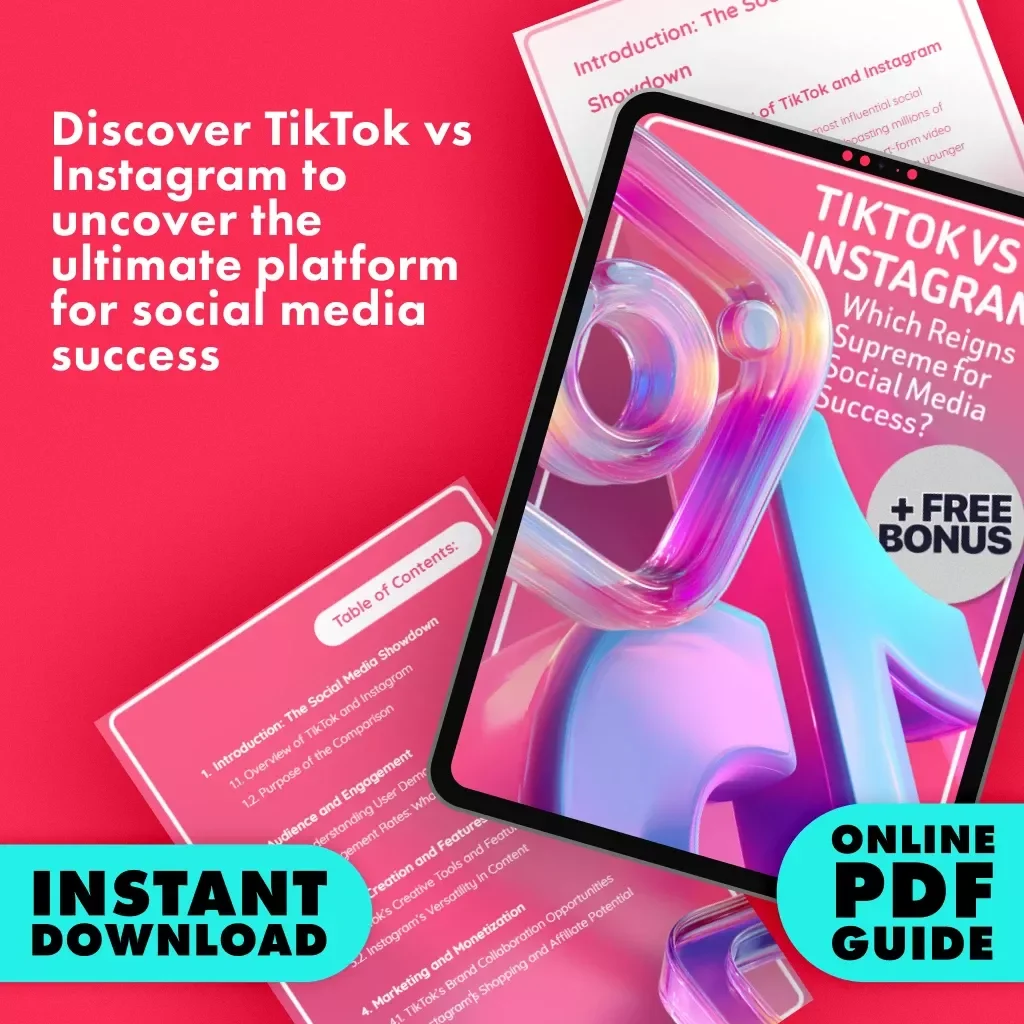 TikTok vs Instagram: Which Reigns Supreme for Social Media Success | Social Media Guide for Creators, Marketers & Influencers | Digital Download eBook Checklist