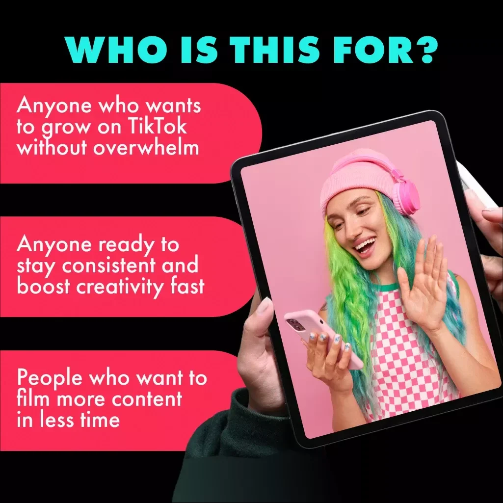 TikTok Blitz Mode: Film 5 Scroll-Stopping Videos in Just 1 Hour! | Digital Download Guide, eBook & Checklist | How to Film 5 TikToks in One Hour