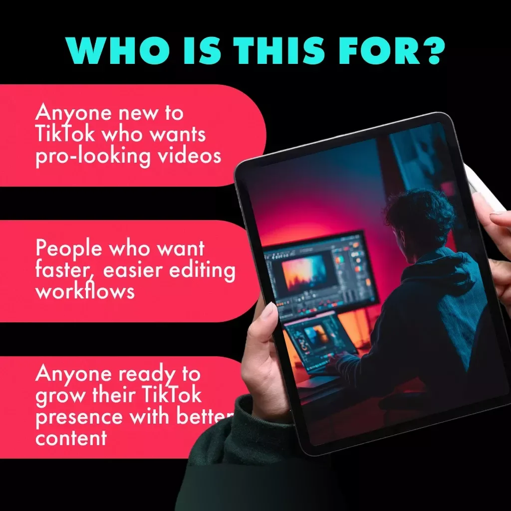 Master TikTok Editing Hacks: Create Standout Videos in Seconds | TikTok Editing Hack Guide for Viral Content Creators, Digital Download, eBook & Checklist