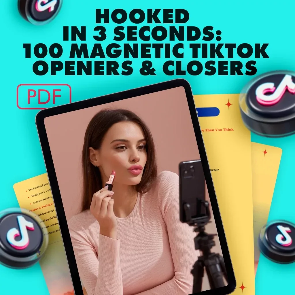 Hooked in 3 Seconds: 100 Magnetic TikTok Openers & Closers to Skyrocket Engagement - Guide for High-Performing Content Creators
